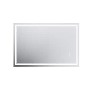 32 in. W x 48 in. H Rectangular Frameless LED Light Anti-Fog Wall Bathroom Vanity Mirror with Backlit and Front Light