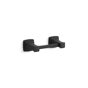 Riff Wall Mounted Pivoting Toilet Paper Holder in Matte Black