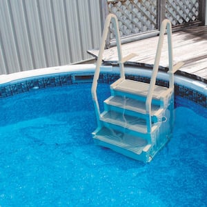 47 in. Tall Ladder and Swimline Ladder Mat for Above Ground Swimming Pool