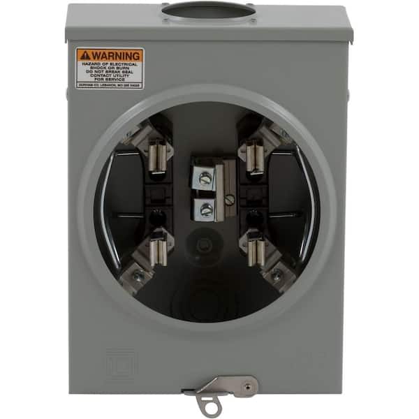 Square D 125 Amp Meter Socket Overhead/Underground Ringless-Horn Bypass 1 Phase and 1 Gang(1004162A)
