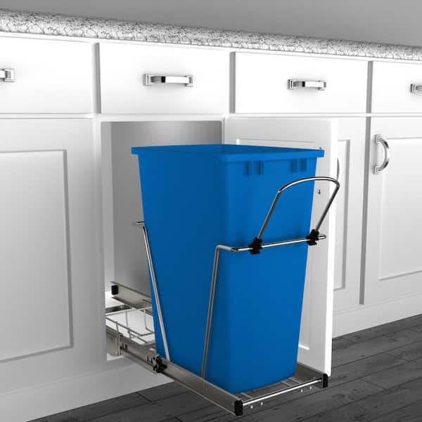 35 QT Single Bin Trash Can Pull Out