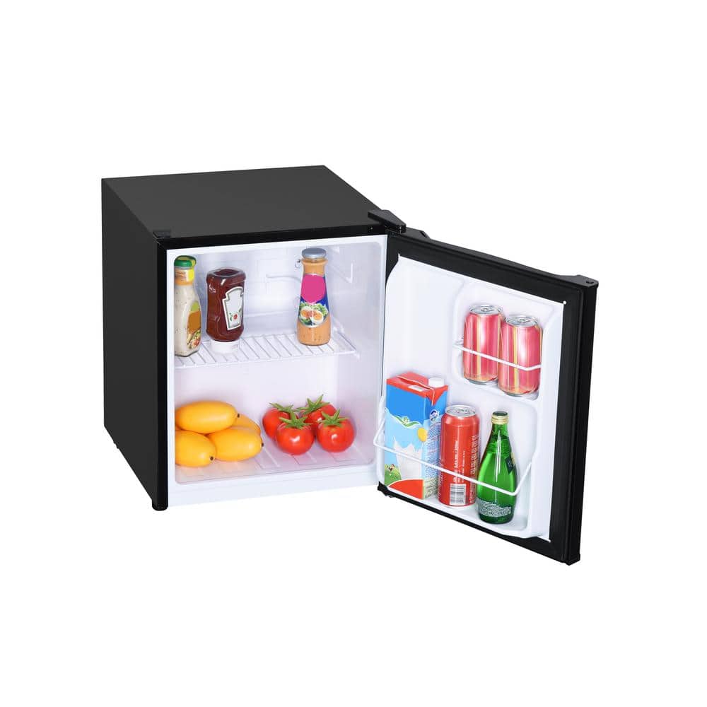 Black Compact Energy Star Mini Fridge with Reversible Door