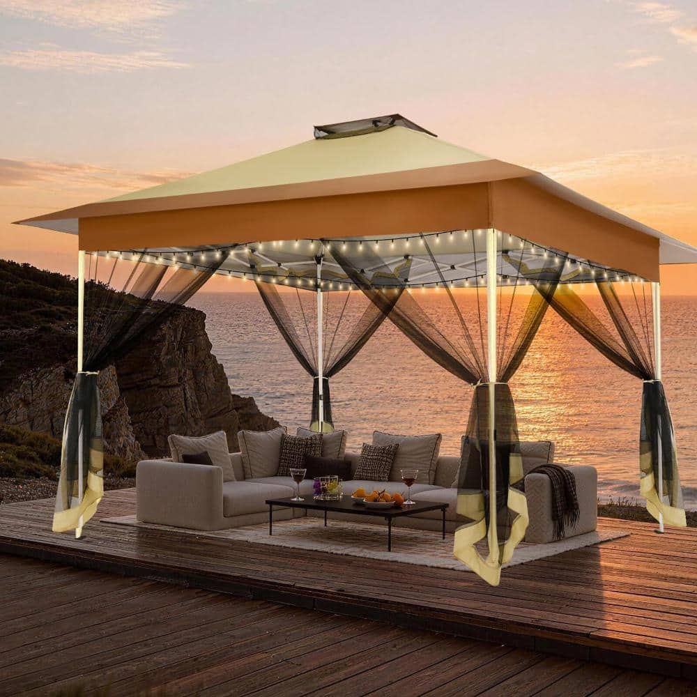 Gazebo 10x15 Pop up Canopy,Gazebos on Clearance-Canopy Tent with Mosquito Netting price history on PriceWatchPro
