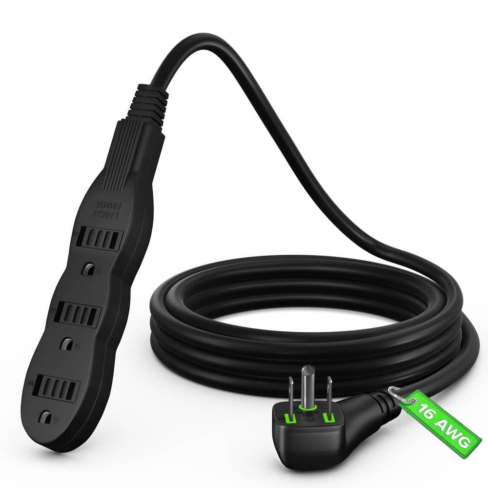 6 ft. 16 / 3 Light Duty Indoor Extension Cord, Angled Plug, 3-Outlet, 13 Amps, Black price history on PriceWatchPro