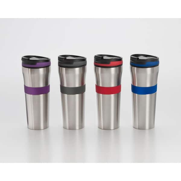 VEGOND 20 oz Tumbler Bulk with Handle Lid and Straw, Stainless Steel  Insulated Travel Coffee Mug Set, Spill Proof Double Wall Metal Tumblers  Cups, Royal Blue 6 Pack - Yahoo Shopping
