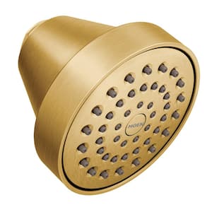 Align 1-Spray Patterns with 2.5 GPM 3.6 in. Wall Mount Fixed Shower Head in Brushed Gold