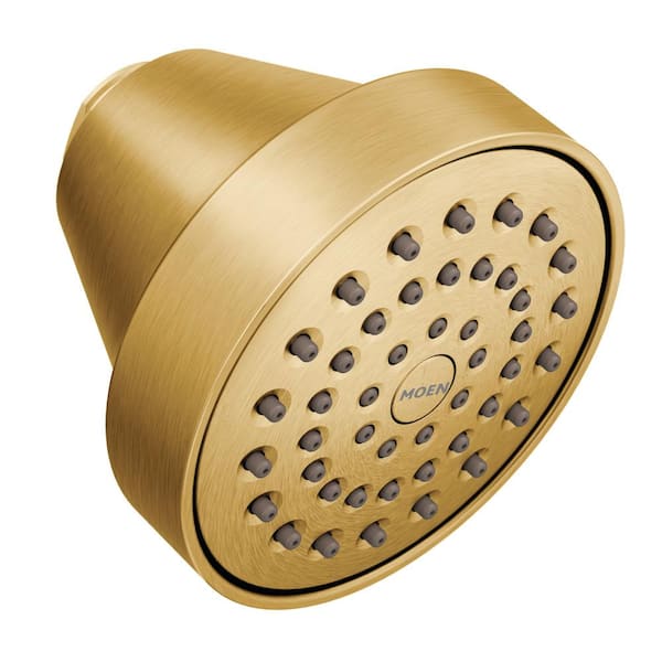 MOEN Align 1-Spray Patterns with 2.5 GPM 3.6 in. Wall Mount Fixed Shower Head in Brushed Gold