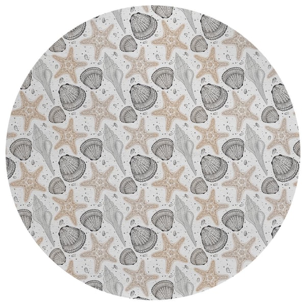 Addison Rugs Surfside Gray 8 ft. x 8 ft. Geometric Indoor/Outdoor Area Rug