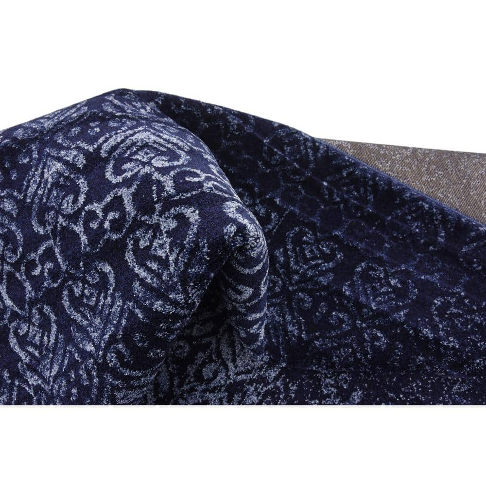 Reversible Tufted Blue Spot 10' x 14' Easy Care Rug