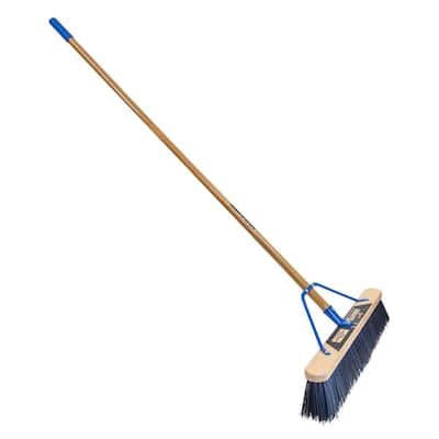 Job Site 24 in. Super Stiff Poly Pushbroom-Set Up (2-Pack)