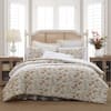Laura Ashley Bramble Floral 3-Pcs Beige Cotton Full/Queen Comforter Set  USHSA51264394 - The Home Depot