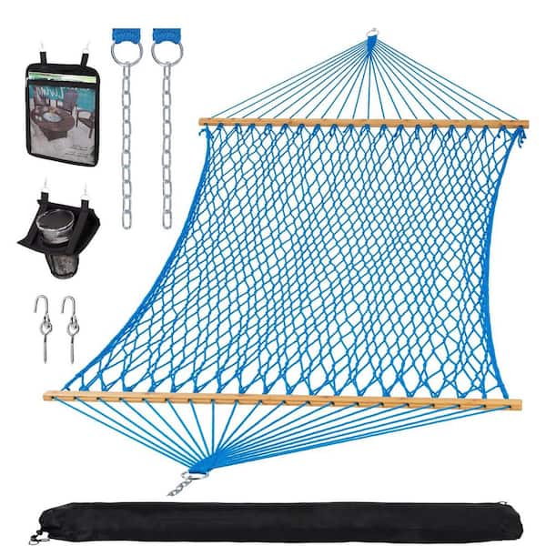 13. 3 ft. Portable Hammock, Blue