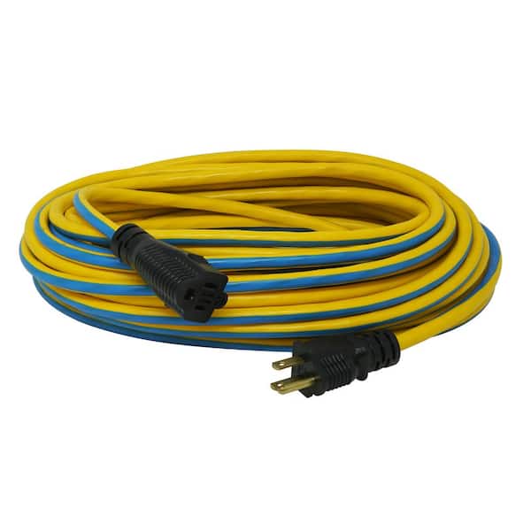 ProTeam 50' 14 Gauge Extension Cord with Twist Lock Plug, Yellow - #833432