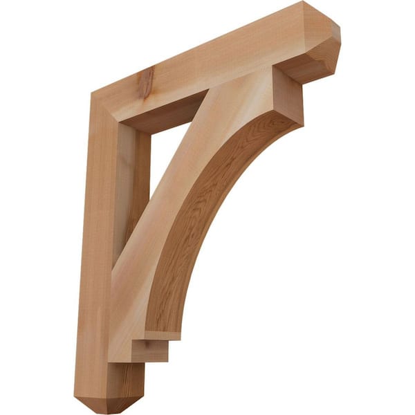 Ekena Millwork 3.5 in. x 28 in. x 24 in. Western Red Cedar Imperial Craftsman Smooth Bracket