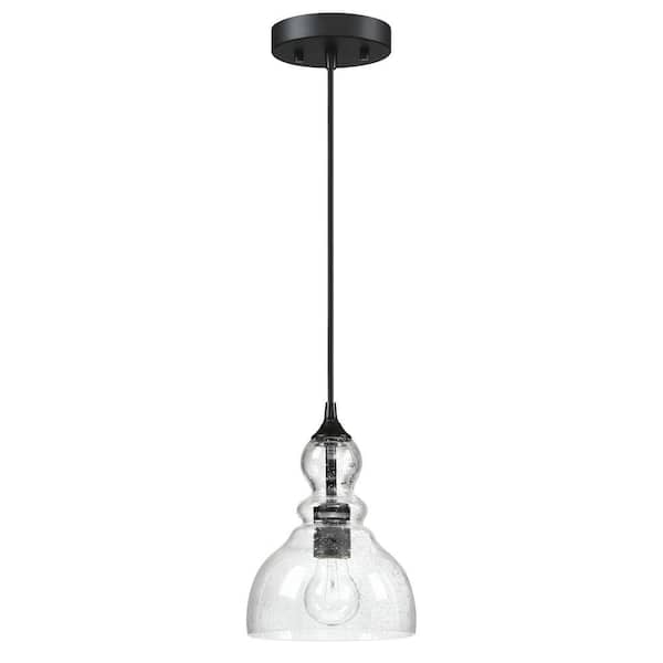 Uixe 1-Light Dark Bronze Pendant Hanging Light for Kitchen Dining Room