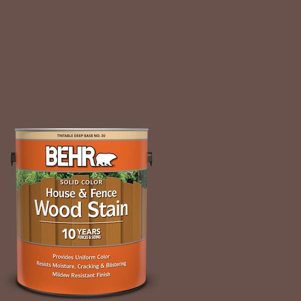 BEHR 1 gal. #SC-111 Wood Chip Solid Color House and Fence Exterior Wood Stain