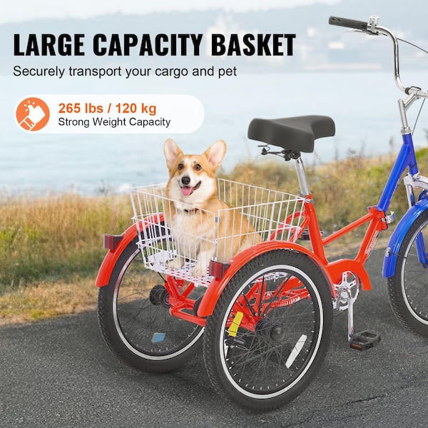 SKYSHALO Folding Adult Tricycle, 20 in. 7-Speed Adult Folding