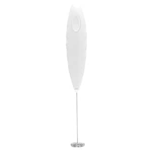 Milk Frother for Coffee - Comfort Grip Matcha Whisk - Frosted White