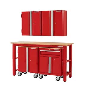 5-Piece Ready-to-Assemble Steel Garage Storage System in Red (72 in. W x 98 in. H x 24 in. D )