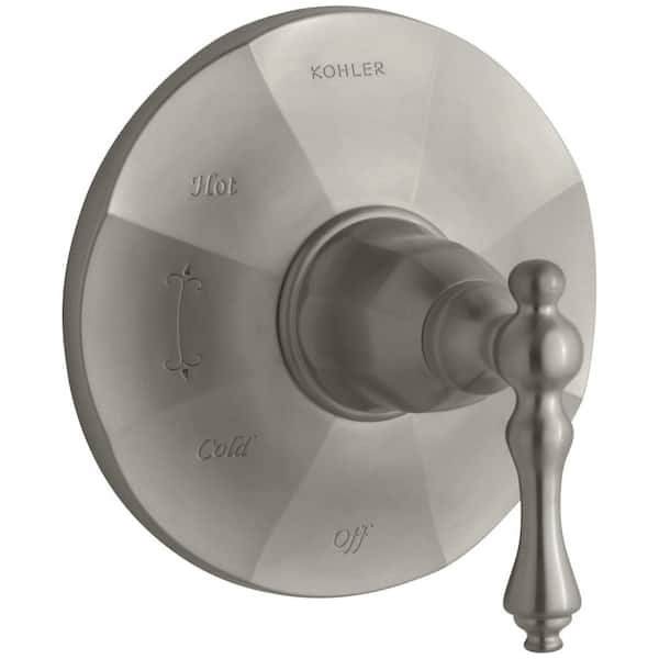 KOHLER Kelston 1-Handle Transfer Valve Trim Kit in Vibrant Brushed Nickel (Valve Not Included)
