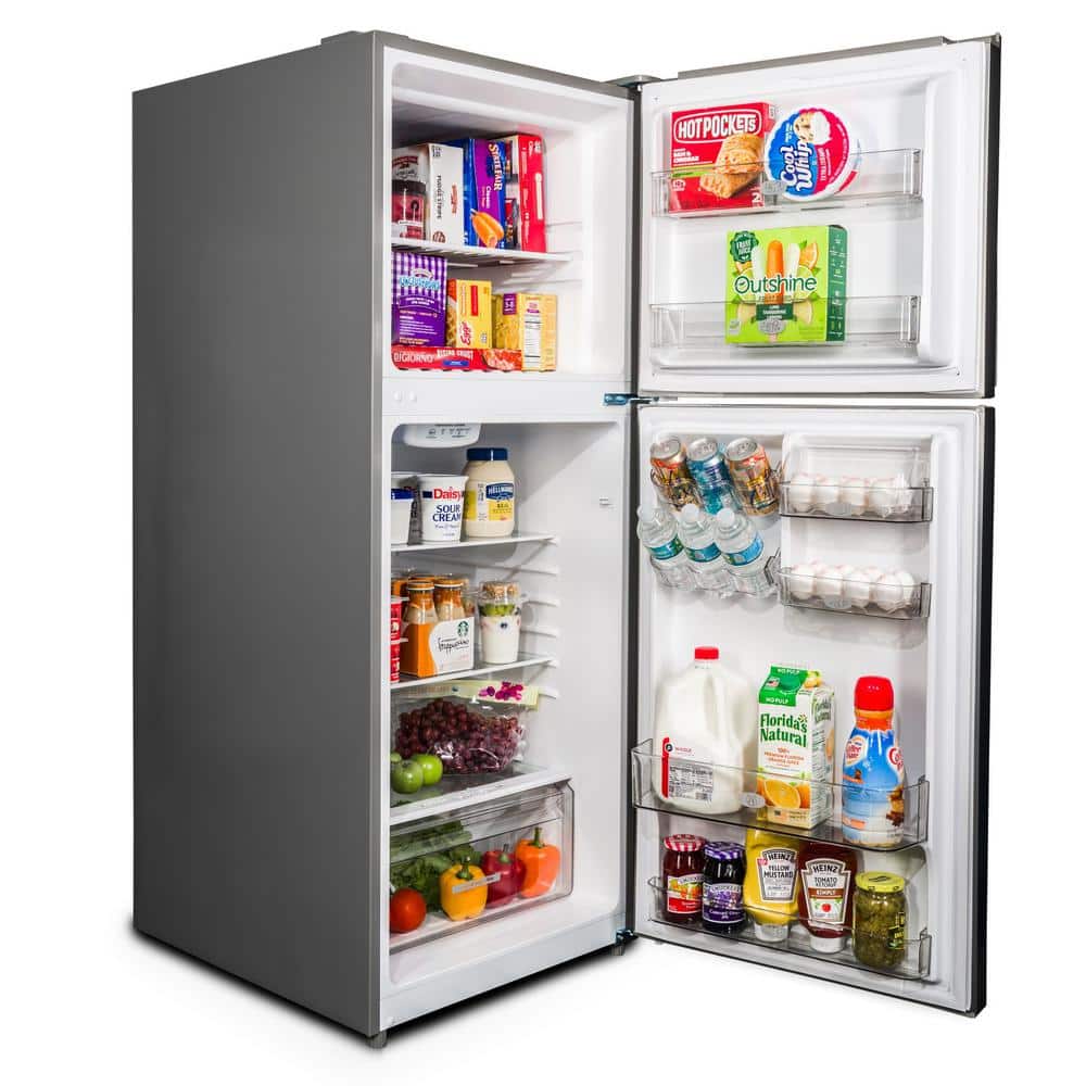 Compact Stainless Steel Top Freezer Refrigerator with Energy Star