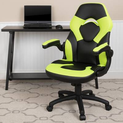 Neon Green LeatherSoft Upholstery Racing Game Chair