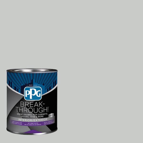 Break-Through! 1 qt. PPG0994-2 Pittsburgh Gray Semi-Gloss Door, Trim & Cabinet Paint