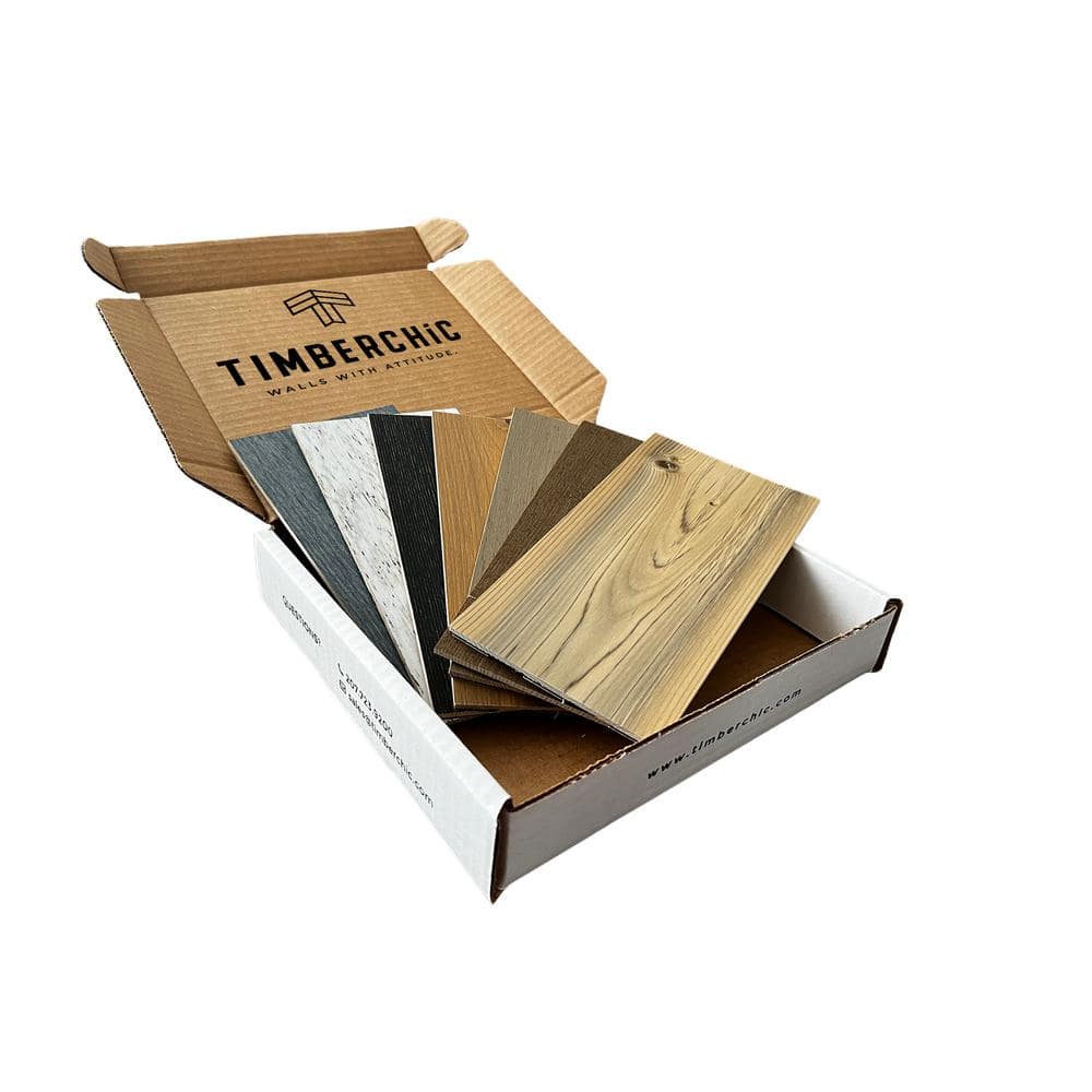 Timberchic Reclaimed Wood Peel & Stick Wall Planks Sample Pack