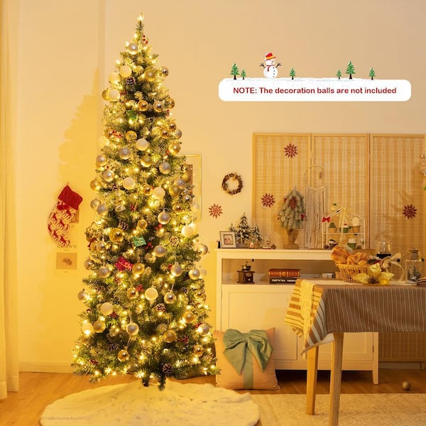 7ft Premium Christmas Tree with LED Lights, Adjustable Platforms & Met –  Holiday Celebration Trees