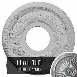 7/8 in. x 11-7/8 in. x 11-7/8 in. Polyurethane Helene Ceiling Medallion, Platinum