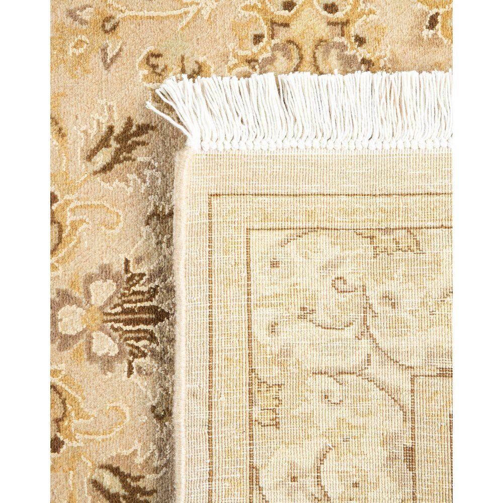Hand-Knotted Ivory Wool Traditional Oriental Area Rug 3' x 5'