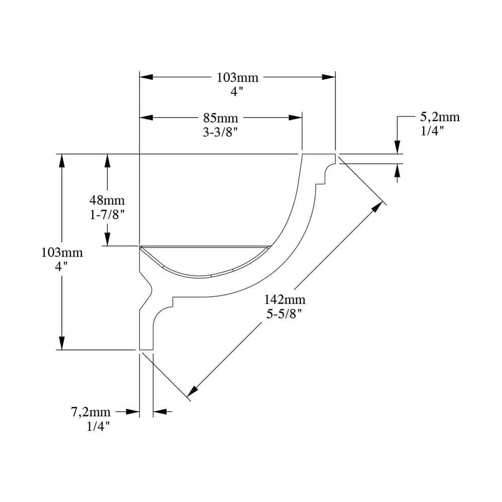 78-Inch Primed White Polyurethane Crown Moulding