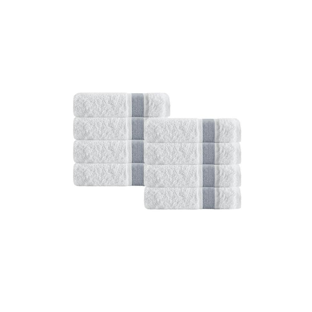 Unique 8 pcs Anthracite Turkish Cotton Hand Towels