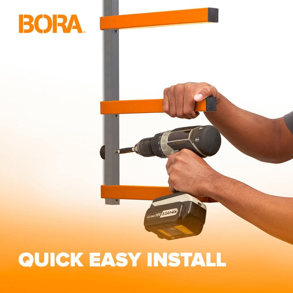 Gray Steel 6-Level Wall Mounted Garage Storage Rack