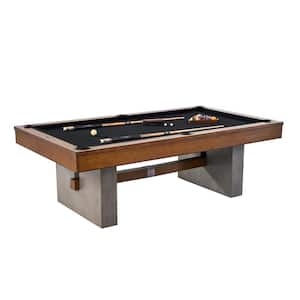 Premium 8 ft. Slate-Tech Urban Collection Billiard Table Set with Canadian Maple Cues, Rack, Balls, Brush and Chalk