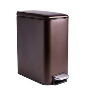 1.3 Gal. Bronze Stainless Steel Trash Can with Lid and Soft Closure
