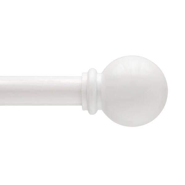 86 In Single Curtain Rod, White Curtain Rods