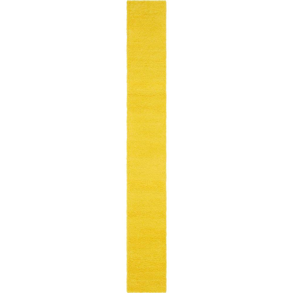 Solid Shag Collection Area Rug (2 ft. 7 in. x 19 ft. 8 in. Runner Tuscan Sun Yellow) price history on PriceWatchPro