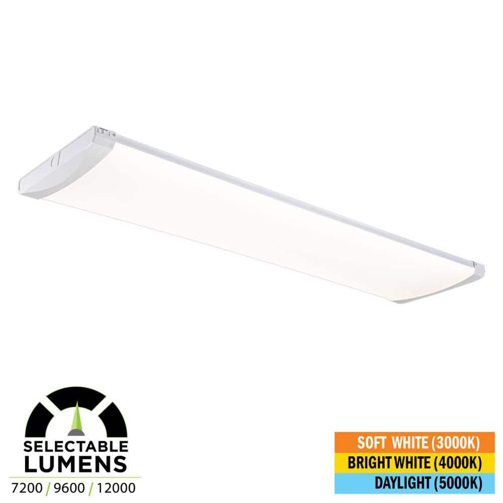 4 ft. x 12 in. 92-Watt LED White Commercial Shop Light Selectable 7200/9600/12000 Lumens, Selectable CCT, 120-277V price history on PriceWatchPro