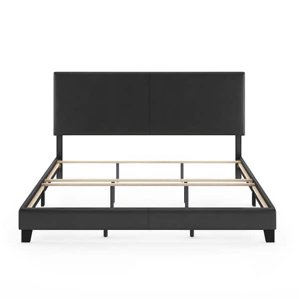 豊富な商品から Pessac Furinno Black FB19821KBK Frame Bed Upholstered King Western Music