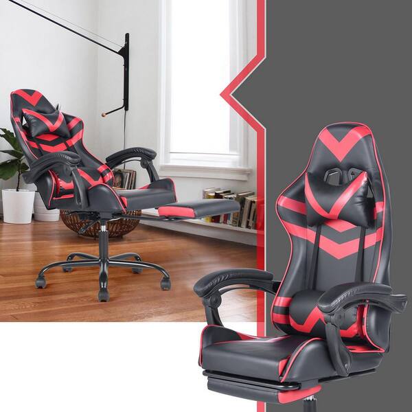 mesh gaming chair with footrest