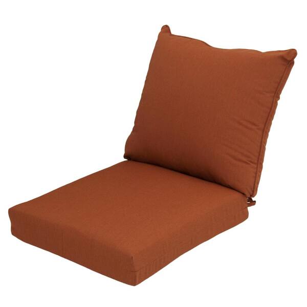 Unbranded Sunbrella Canvas Paprika 2-Piece Deep Seating Outdoor Lounge Chair Cushion