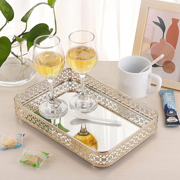 slim fit dress slacks Acrylic Vanity Tray with Gold Handles