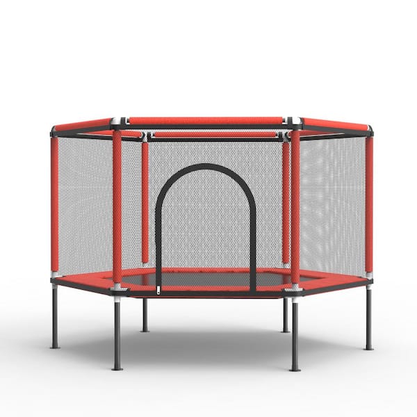 Kingdely 60 in. Round Backyard Trampoline Outdoor with Outdoor Safety Net