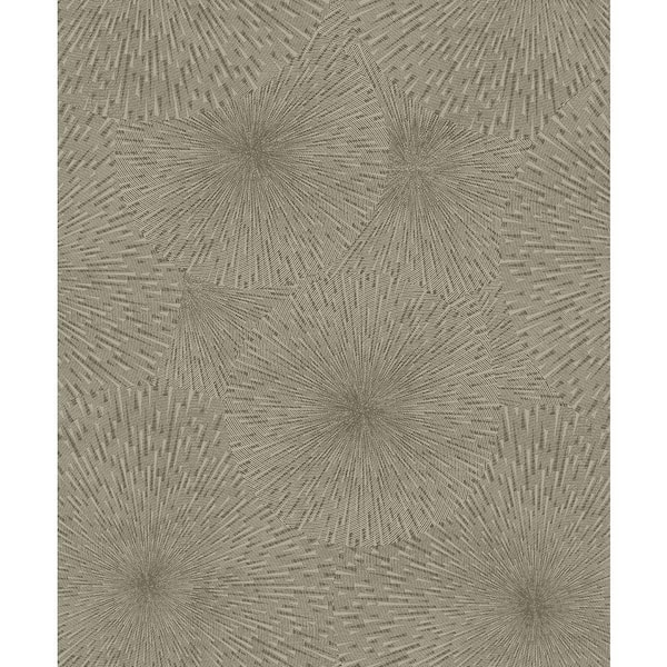 Brewster Zion Coffee Starburst Brown Wallpaper Sample