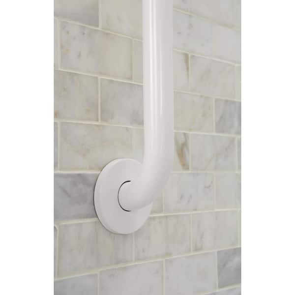 Home Care 32 in. x 1-1/4 in. Concealed Screw Grab Bar with SecureMount in White