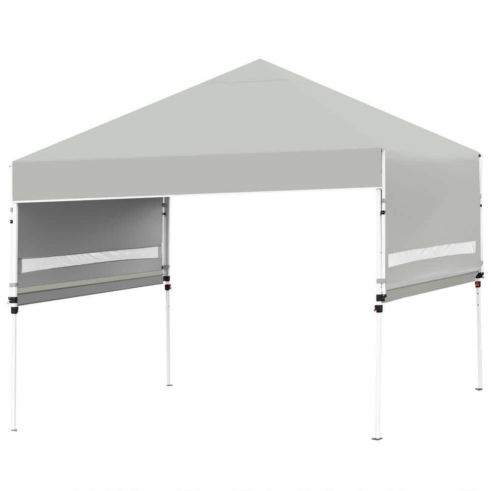 10 ft. x 17 ft. Pop up Canopy 3 Height Adjustment Folding Tent with Roller Bag Grey price history on PriceWatchPro