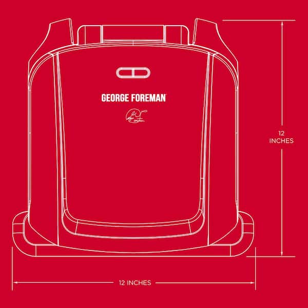 GEORGE FOREMAN Removable-Plate Indoor Grill - 4 Servings - 60