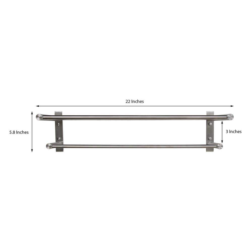 Stainless Steel Wall Mounted Towel Rack with Bar