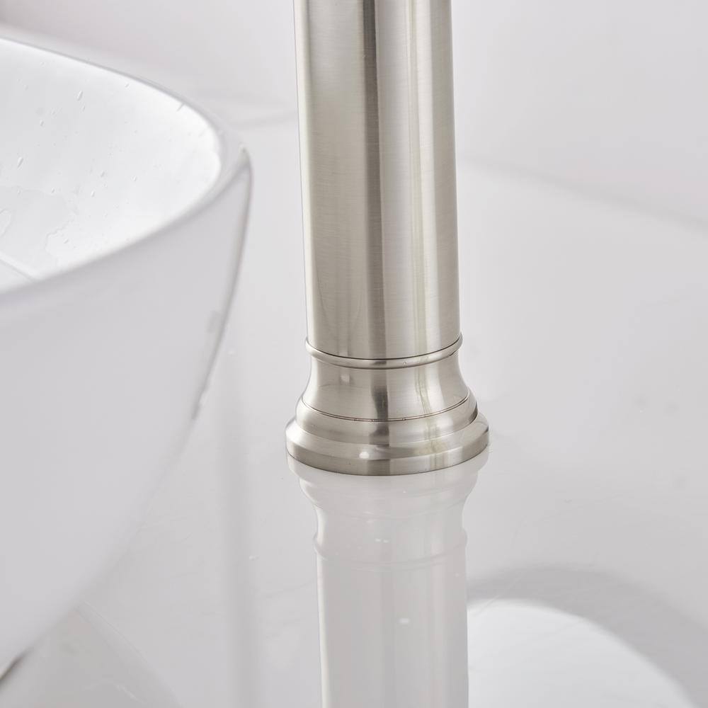 Brushed Nickel Single Handle Waterfall Vessel Sink Faucet